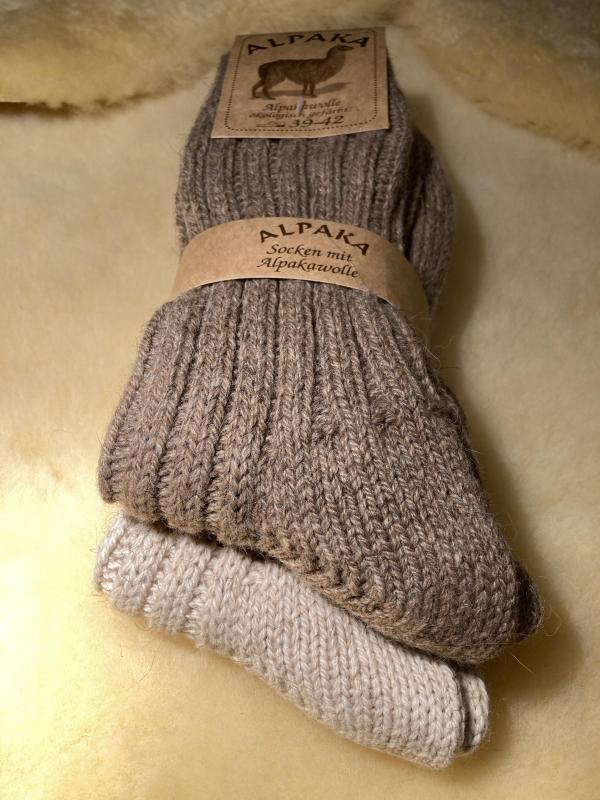 Wolle-Alpaka-Socke 2 Paar